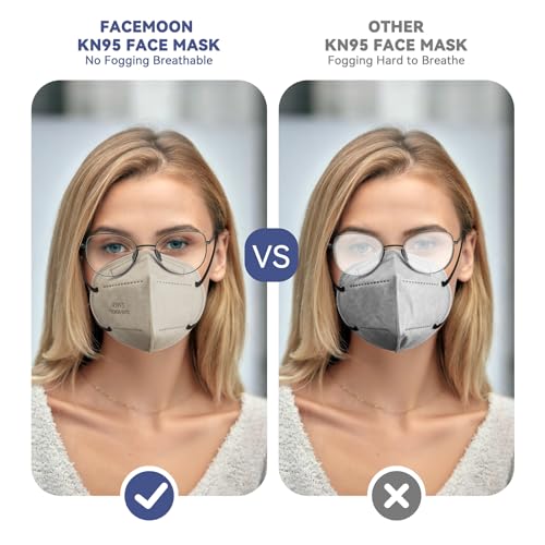 KN95 Face Masks Adults Disposable - 100 Pack KN95 Masks Protective Comfortable KN95 Masks 5-Layer KN95 Breathable Safety Face Masks & 5 Adjustable Mask Holder KN95 Masks 10 Colors