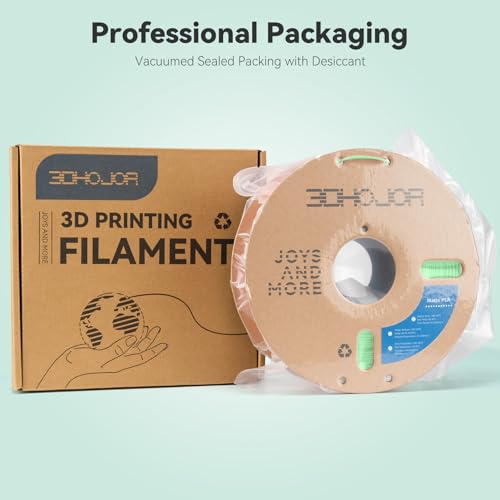 Image of 3DHoJor Matte PLA Filament 1.75mm Matte Green, PLA 3D Printer Filament, 1kg Spool (2.2lbs) PLA Filament, Fit Most FDM 3D Printer