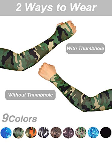 Bememo 10 Pairs Unisex Arm Sleeves for Men Women Elastic UV Protection Arm Cover Ice Silk Cooling Sleeves for Outdoor Driving3