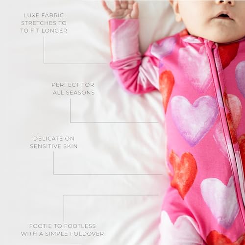 Image of Posh Peanut Convertible Baby Sleepers - Footless Baby Pajamas with 2 Way Zipper for Easy Diaper Changes