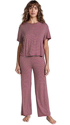 Honeydew Intimates Women's All American Pj Set, Teaberry Stripe, M
