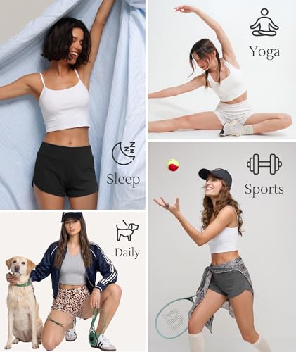 Image of LazyCozy Bamboo Viscose Sleep Shorts for Women, Soft Dolphin Lounge Shorts | Comfy Y2K Micro Mini Pajama Shorts, Lightweight Booty Shorts, Summer Pj Shorts, Knit Workout Shorts