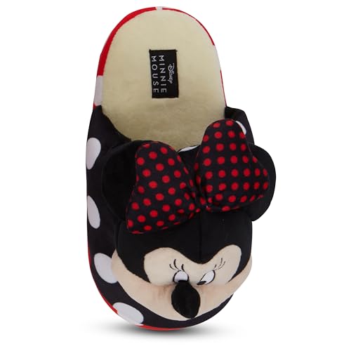 Disney Ladies Minnie Mouse Plush Slippers - Ladies Classic Minnie Mouse 3D Plush Slippers Plush House Slippers4
