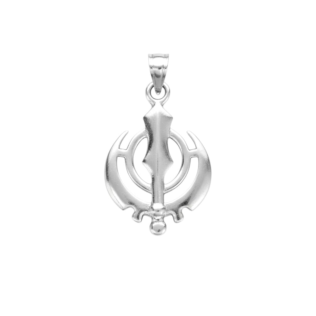 925 Sterling Silver Sikhism Khanda/khalsa pendant for Men and Women without chain with Certificate of Authenticity and 925 Stamp-image-36