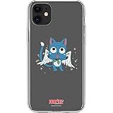 Skinit Clear Phone Case Compatible with iPhone 11 - Officially Licensed Funimation Fairy Tail Happy Design
