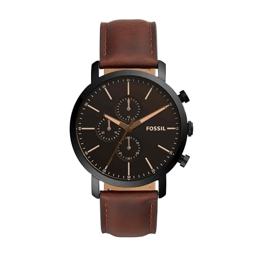 Reloj Luther de piel marrón con cronógrafo