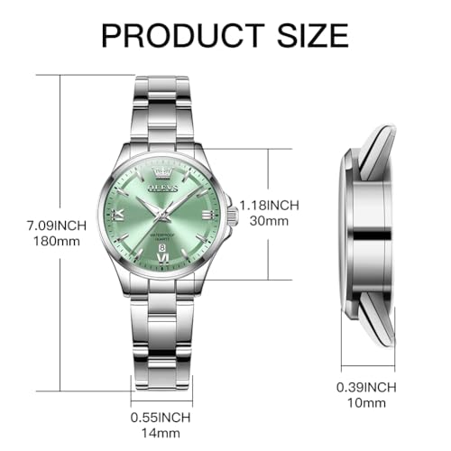 Image of OLEVS Watches for Women Luxury Elegant Stainless Steel Waterproof Luminous Diamond Women's Fashion Watch Ladies Watches for Small Wrists
