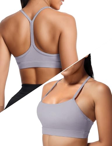 Image of Buauty Sports Bra for Women, Y Back Bralette, Light Support Workout Backless Bra with Removable Pads for Gym Yoga Pilates