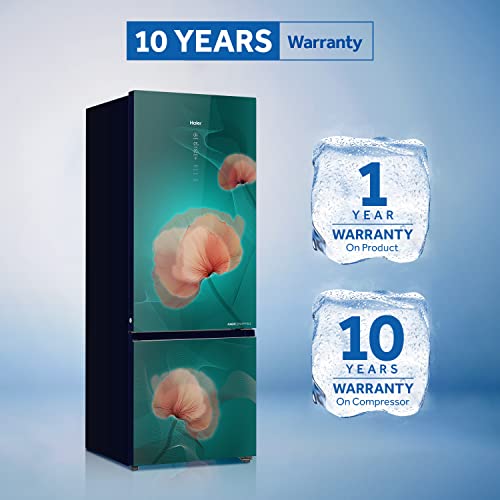 Haier 346 L 3 Star Double Door Bottom Mount Refrigerator(HRB-3664POG-E, Ocean Glass,Glass Door, Conv amazinggiftidea-com