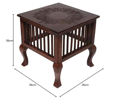 Image of CROWN ART SHOPPEE Living Room, Bedroom Furniture Square Top Side End Accent Table