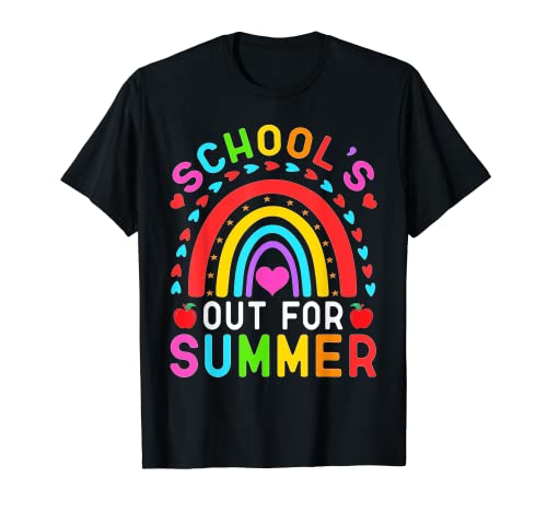 T-shirt Last Day Of School Retro Schools Out For Summer Maglietta