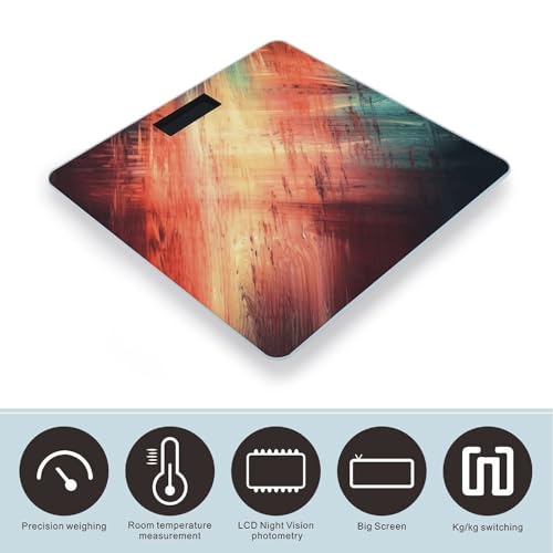 Báscula digital de baño con pantalla LED y vidrio templado miniatura 3
