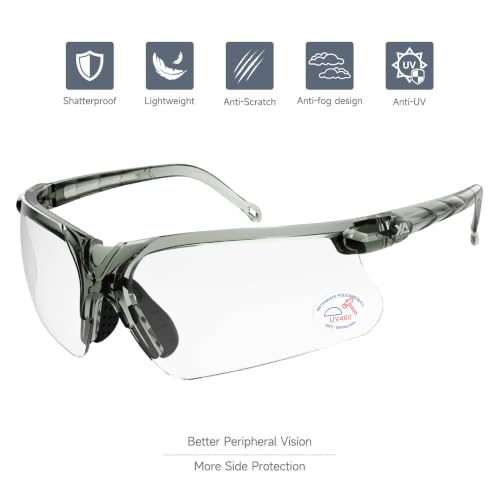Image of xaegistac Shooting Glasses with Case-Safety Glasses Anti Fog | Z87.1 Certificated Impact Resistance Safety Glasses for Hunting Shooting Sports