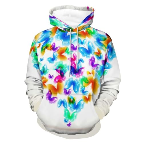 Sweat à capuche papillon unisexe en taille S pour homme et femme