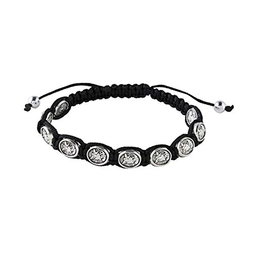 Silver Toned Archangel Saint Michael Medal on Adjustable Cord Bracelet, 8 Inch4