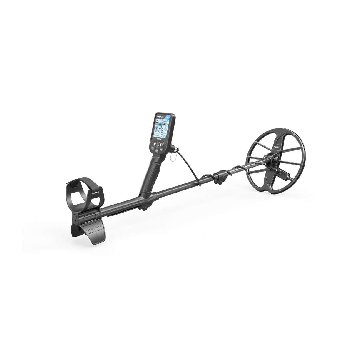 Nokta Simplex BT (Bluetooth) wasserdichter Metalldetektor mit 11-Zoll-Suchspule, Schwarz