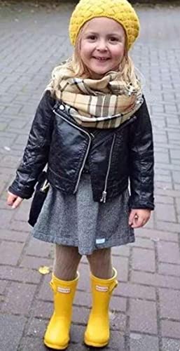 Image of Toddler Baby Boy Girl PU Faux Leather Coat Cool Lapel Oblique Zipper Jackets Spring Fall Winter Outerwear