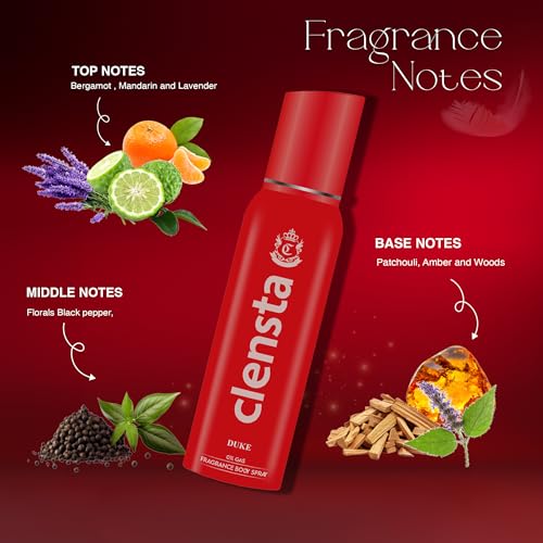 Image of Clensta Duke 0% No Gas Deodorant for Men 150ml Body Spray Long Lasting | No Gas Deo for Men