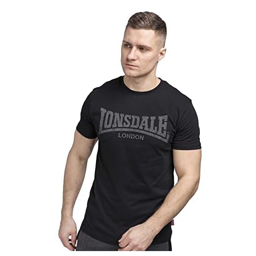 Lonsdale Herren Langarmshirt T-Shirt Trägerhemd Logo Kai schwarz (Schwarz) XX-Large