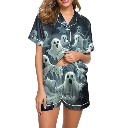 ZHIHAIHEN Halloween Pajamas Women 2 Piece Shorts 11# Multicolor Medium - image 4