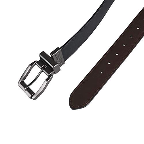Image of Levi's Leather Men's Levis 40Mm Reversible Belt With Brushed Silver Buckle