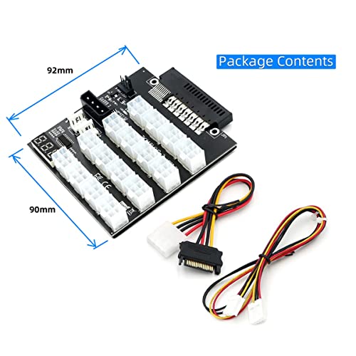 CY 52,10 mm 10 + 14 pin slot su ATX 6 pin 16 porte Flex Slot Server Adattatore scheda di alimentazione per CHIA ETH BTC Mining Miner - Alimentatore - Immagine 7