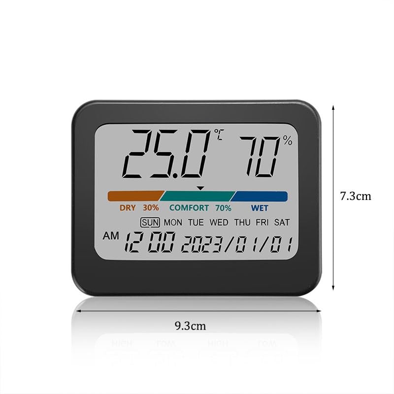ABS Household Temperature Humidity Meter Indoor Color Screen Electronic Thermometer