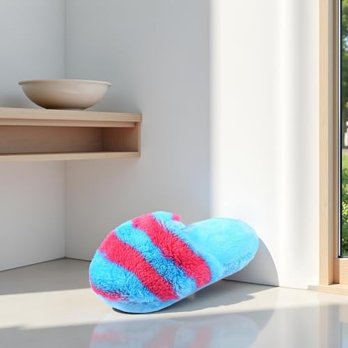 Juguete de peluche para perro y gato en forma de zapatilla azul miniatura 6