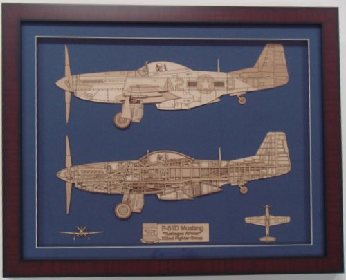 Delphic Fine Art Tuskegee Airman P-51 Wood Model