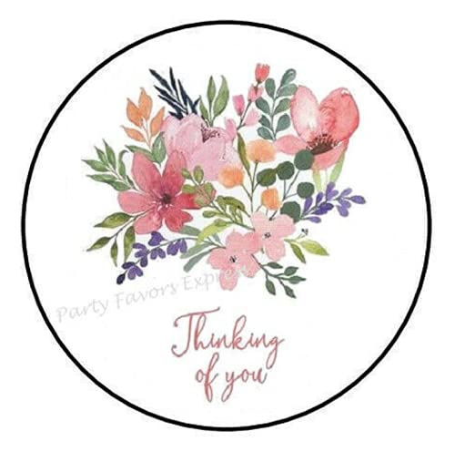1.5" Inch Thinking of You Stickers - Thinking of You Stickers Labels - Thinking of You Stickers for Envelope Seals Labels - D #AA61RK (30 Pcs)