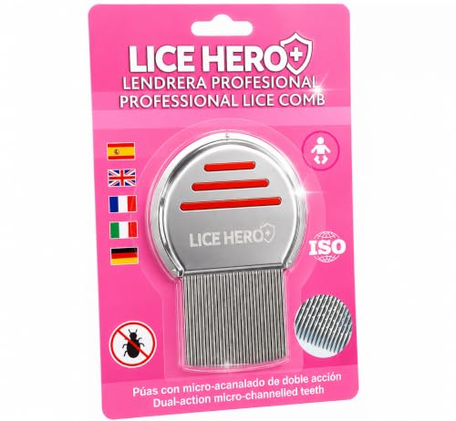 LENDRERA PARA PROFESIONALES   Acero doble tecnología   Anti piojos y Liendres – Calidad AAA+ Efectividad – Apta para Niños, Adultos y Embarazadas. Recomendada por profesionales de pediculosis.