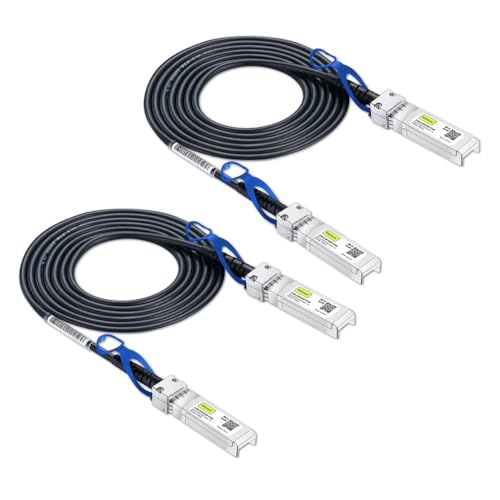 Image of 10Gtek 25G SFP+ DAC Cable - 25GBASE-CR SFP28 to SFP28 Passive Direct Attach Copper Twinax Cable for Cisco SFP-H25GB-CU2M, Ubiquiti UC-DAC-SFP28, Supermicro and More, 2-Meter(6.6ft), 2-Pack