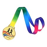 Ciieeo Medallas de Maratón Doradas de Aleación de Zinc para Running al Aire Libre con Diseño Único y Resistencia a Daños, Premiando a Atletas y Participantes