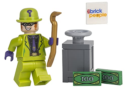LEGO Superheroes: Riddler Minifigure (Lime Green Suit) with Crowbar and Safe