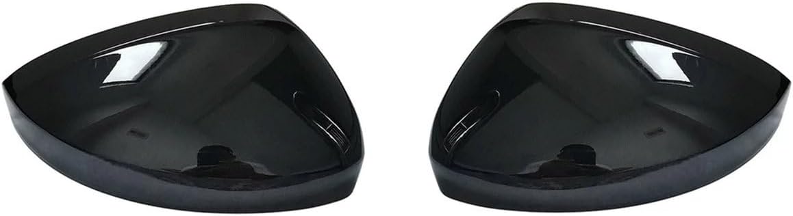 1Pair Exterior Side Rear View Mirror Cover Cap For VW Tiguan MK2 2017 2018 2019 2020 Gloss Black Rearview Mirror Cap Left and Right Side