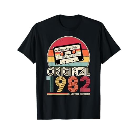 1982 vintage cumpleaños retro edición limitada hombres mujeres regalo Camiseta