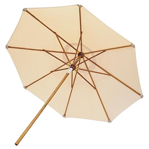 Best wood market umbrella Benewell Royal Teak Deluxe Umbrella