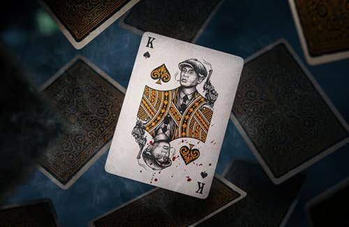Image of MilesMagic Theory11 Peaky Blinders Playing Cards | Official Premium Embossed Collectible Deck, Antique Gold Foil Tuck Box, Luxury Poker Cards by Theory11