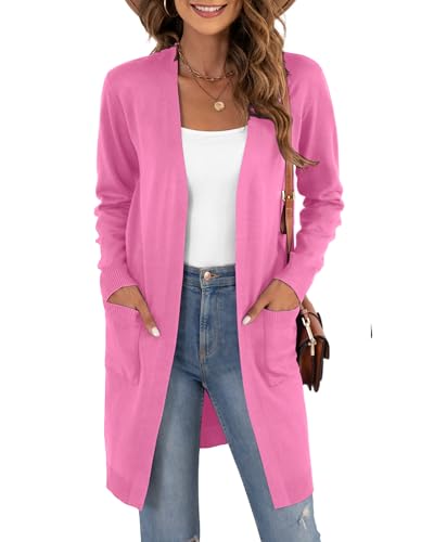 Image of VIISHOW Women's Classic Cardigans Long Sleeve Open Front Casual Knit Cardigan Sweaters Coat Soft Outwear