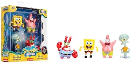 Jada Spongebob Squarepants 2.5" 4-Pack Die-Cast Figures, Toys for Kids and Adults