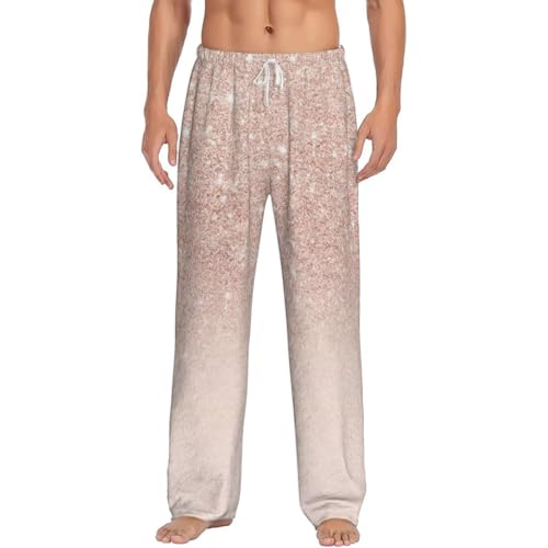 Pantalon de pyjama homme or rose imprimé chic et doux