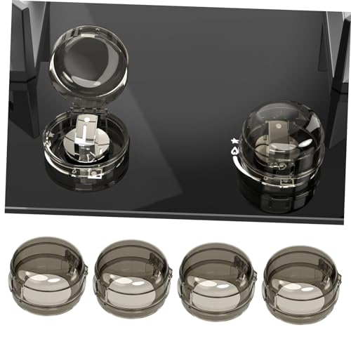 CORHAD 6 piezas Protector Perillas Cocina Negro Unidades Cubiertas Seguridad para Estufa y Horno Bloqueo Infantil para Evitar Apertura Accidental y Fugas de Gas