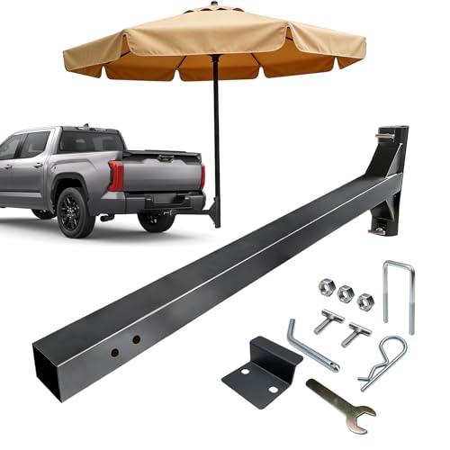 KAXIWEI Hitch Mount Umbrella Holder for 1.5-1.9 Poles - Fits 22 Hitch Receiver Heavy-Duty Outdoor Umbrella Stand for Tailgating Camping RV Beach & Outdoor Events