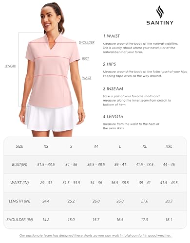 Image of Obla Women's Golf Polo Shirt V-Neck Short Sleeve Collarless Quick Dry Tennis Running T Shirt Golf Tops for Women