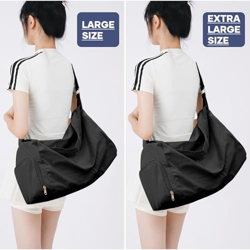 Large Gym Bag with Shoe Compartment, Workout Sport Duffle Bag for Women Travel, Waterproof Shoulder Overnight Bags Lightweight Carry on Tote Bags for Swim, Yoga, Dance2