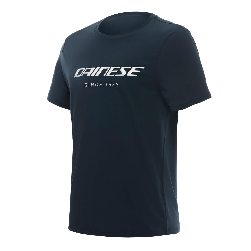 Dainese Men's Essence Wordmark Short-Sleeved Crew-Neck T-Shirt, Carbonio, L