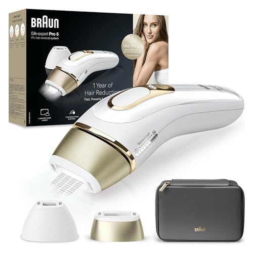 Braun Luz Pulsada Silk-expert Pro 5 PL5140 IPL, Eliminación Del Vello En Casa, Funda, 2 Cabezales