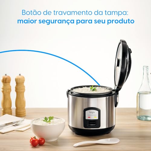 Panela de Arroz Elétrica Elgin Capacidade 5 Xícaras 1 Litro 400W 220V