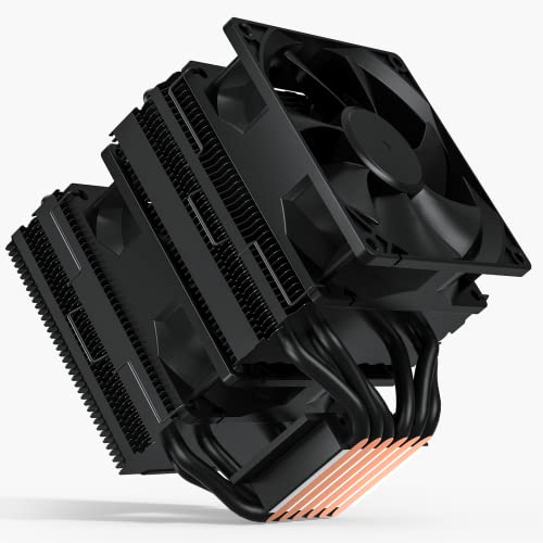 upHere Bianco CPU Cooler con 6 tubi di calore 120 mm PWM indirizzabile RGB LED Fan,230 W TDP CPU Ventola per Intel LGA 1700 1200 115X/AMD Ryzen presa