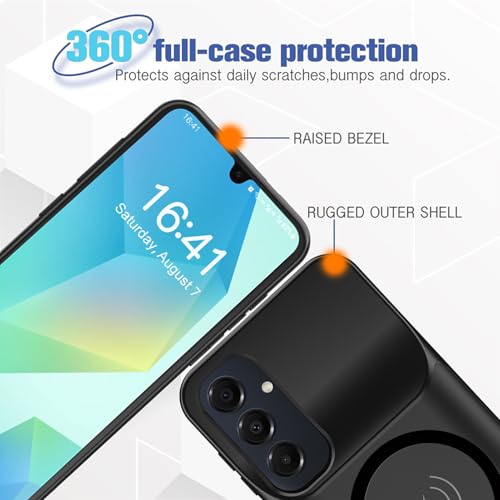 Image of Battery Case for Galaxy A16 /A17, 10000mAh High Capacity Portable Charger Case, Rechargeable Smart Battery Pack Compatible with Galaxy A16 A17 6.7 inch Charging, Support Wireless & Carplay - Black